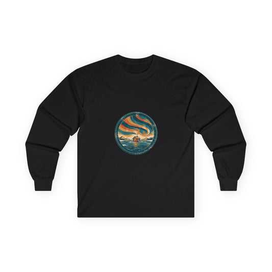 Hardwater Season Long Sleeve — Vintage Ice Fishing Badge