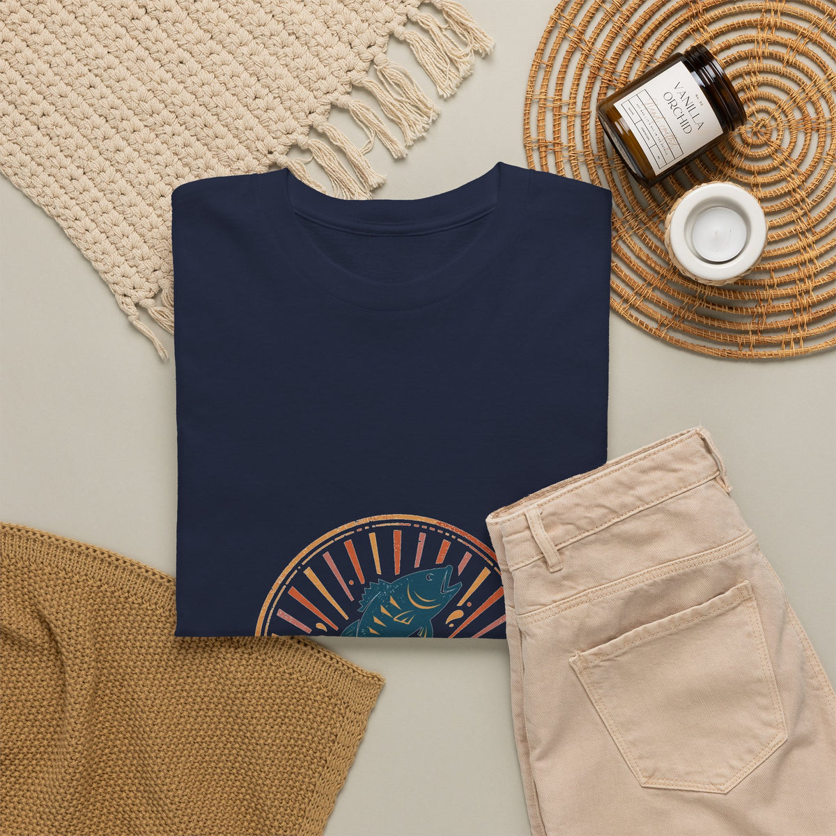Sunset Bass Tee — Vintage Outdoor Badge