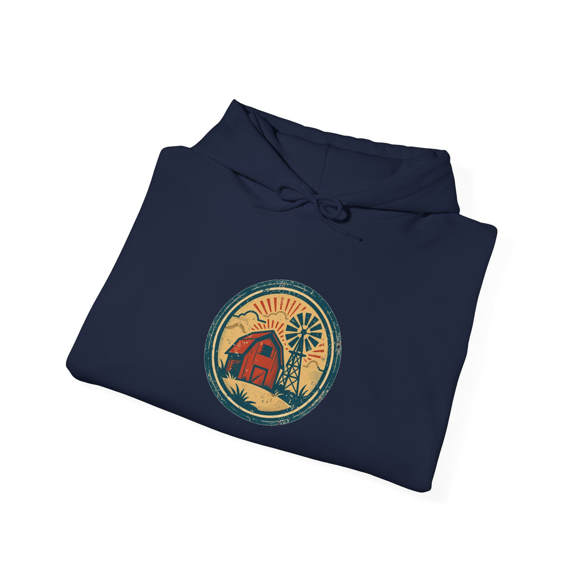 Rooted & Rising Hoodie — Vintage Homestead Badge