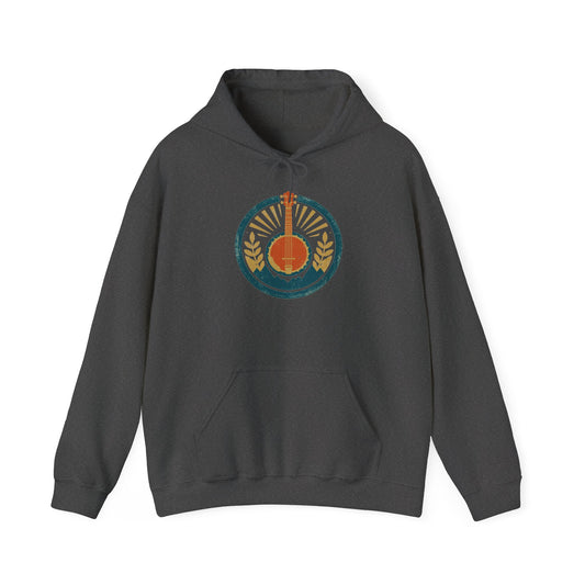 Dust & Strings Hoodie — Vintage Folk Badge