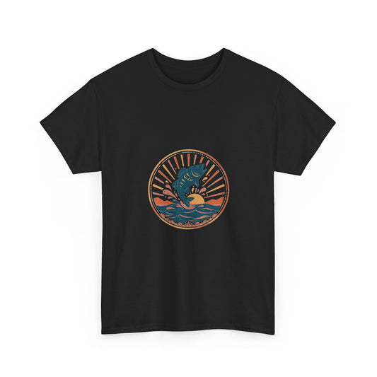 Sunset Bass Tee — Vintage Outdoor Badge