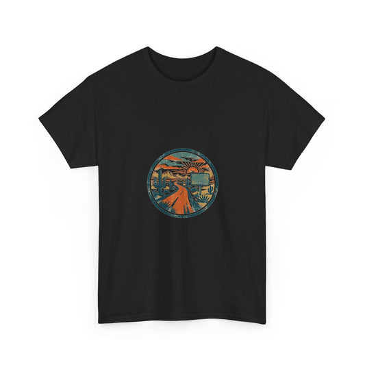 Route 66 Wanderer Tee — Vintage Highway Badge