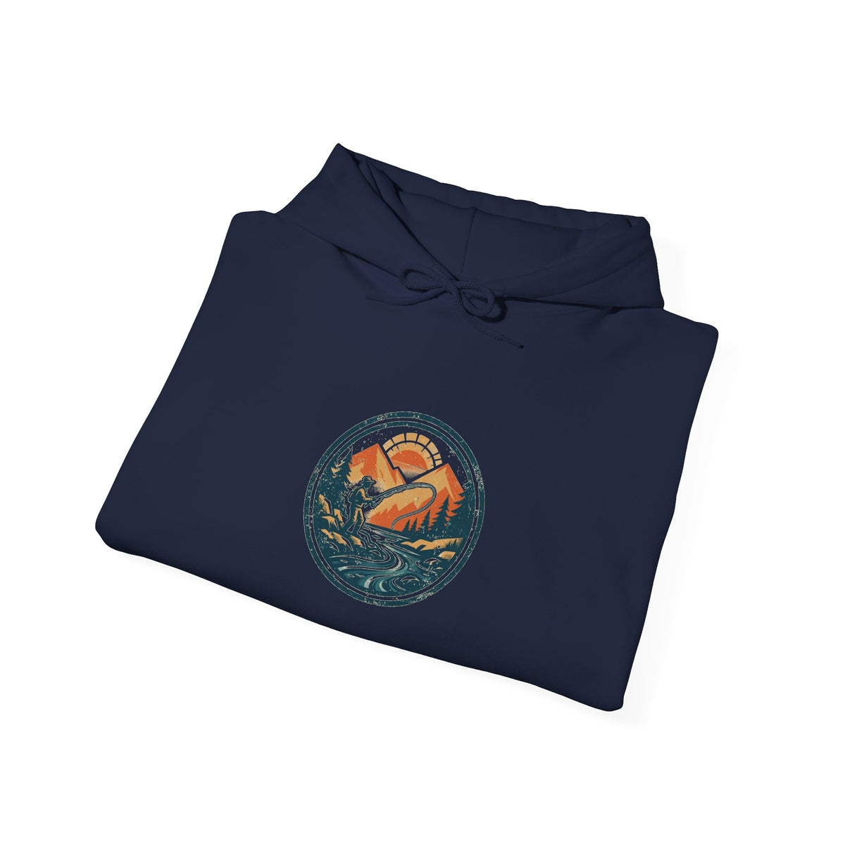 Drift & Cast Hoodie — Vintage Fly Fishing Badge