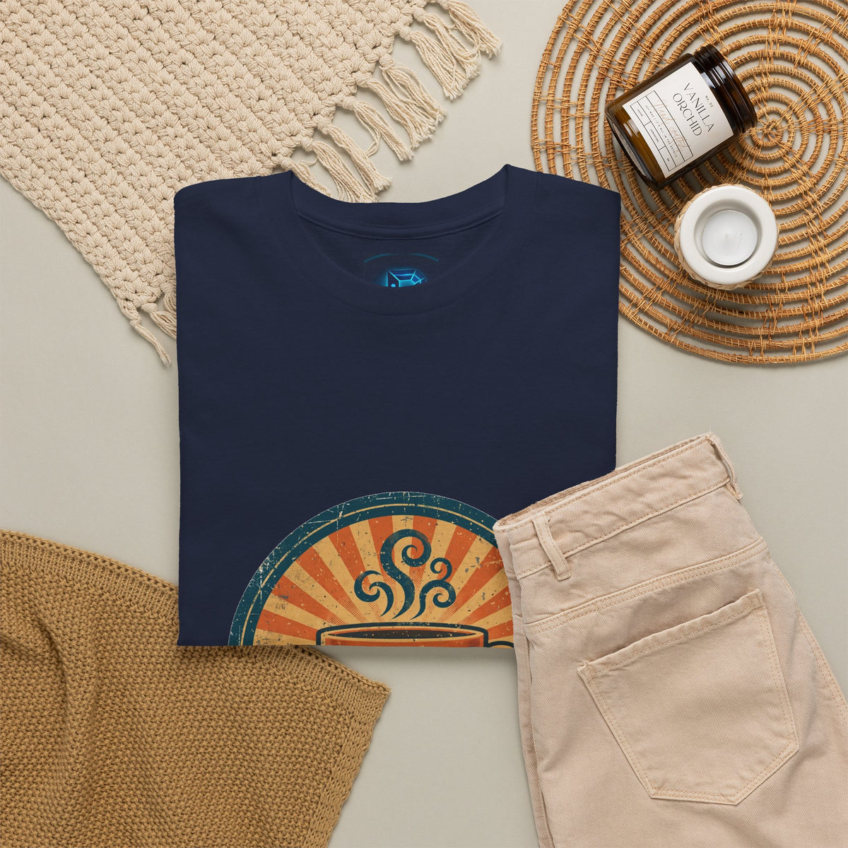 Decaf? Never Heard of Her Tee — Funny Coffee Badge