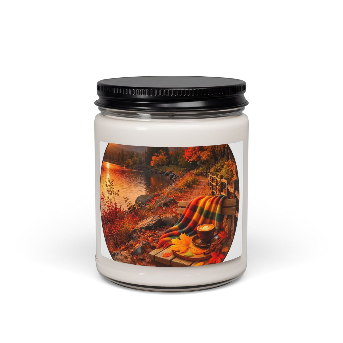 Autumn Lakeside Soy Candle — Cozy Fall Scented 9oz