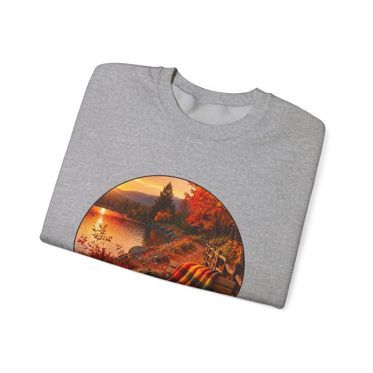 Autumn Lake Scenic Crewneck Sweatshirt