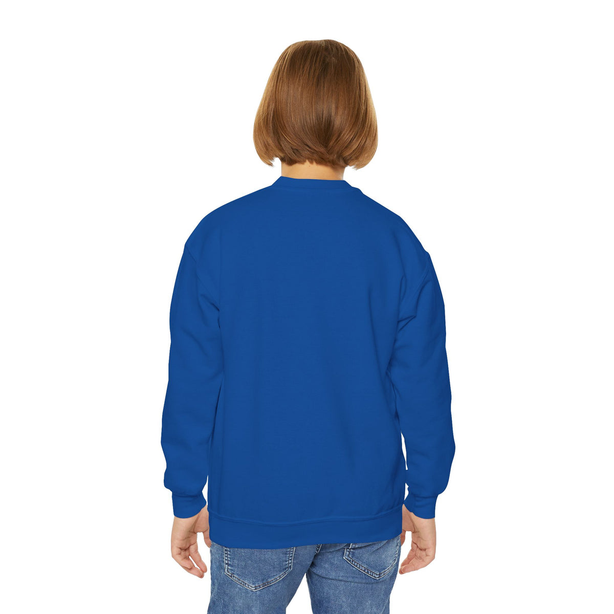 Youth Fishing Crewneck Sweatshirt – Retro Bass Jump Design