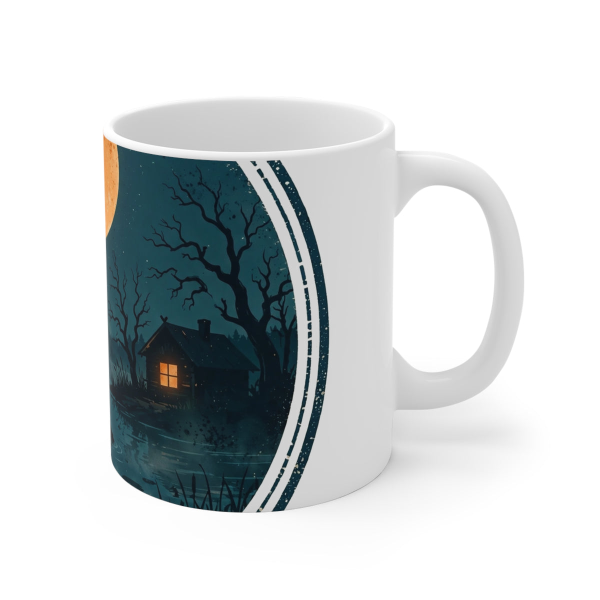 Spooky Lake Mug — Vintage Outdoor Badge