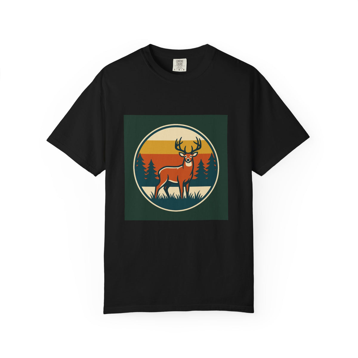 Deer Sunset Graphic T-Shirt