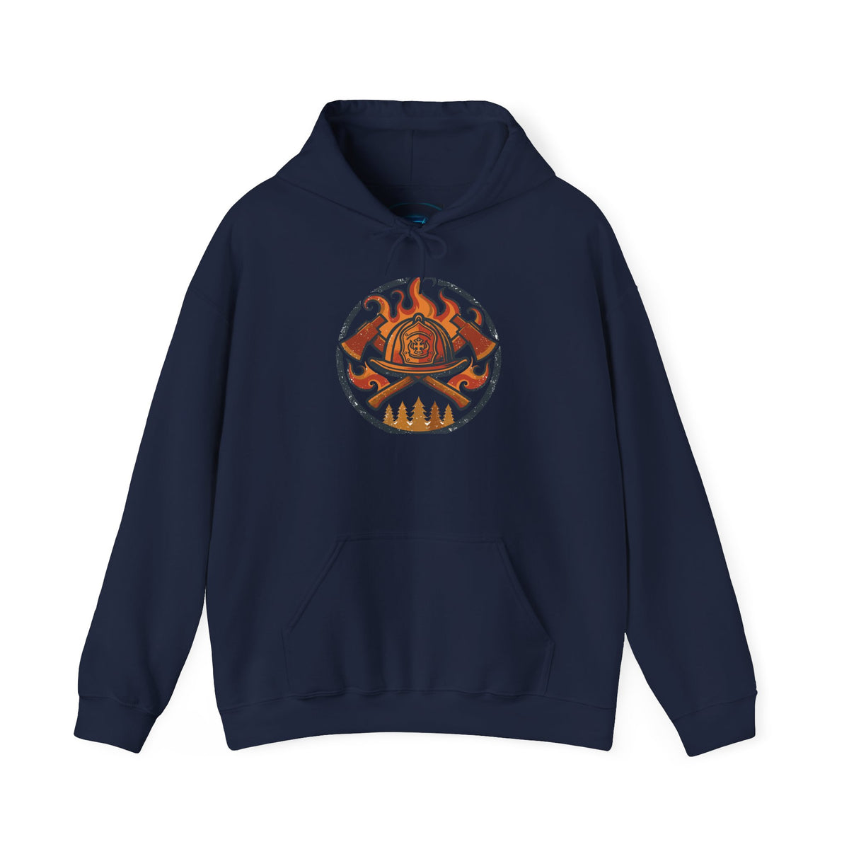 Ember Watch Hoodie — Vintage Firefighter Badge