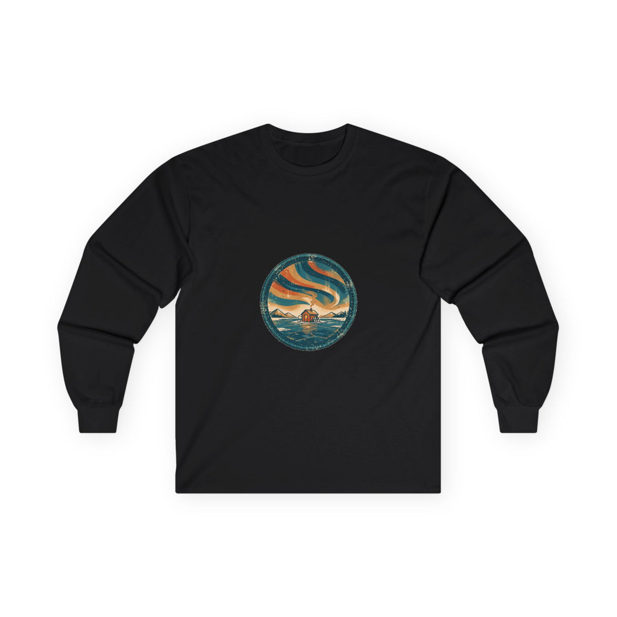 Hardwater Season Long Sleeve — Vintage Ice Fishing Badge