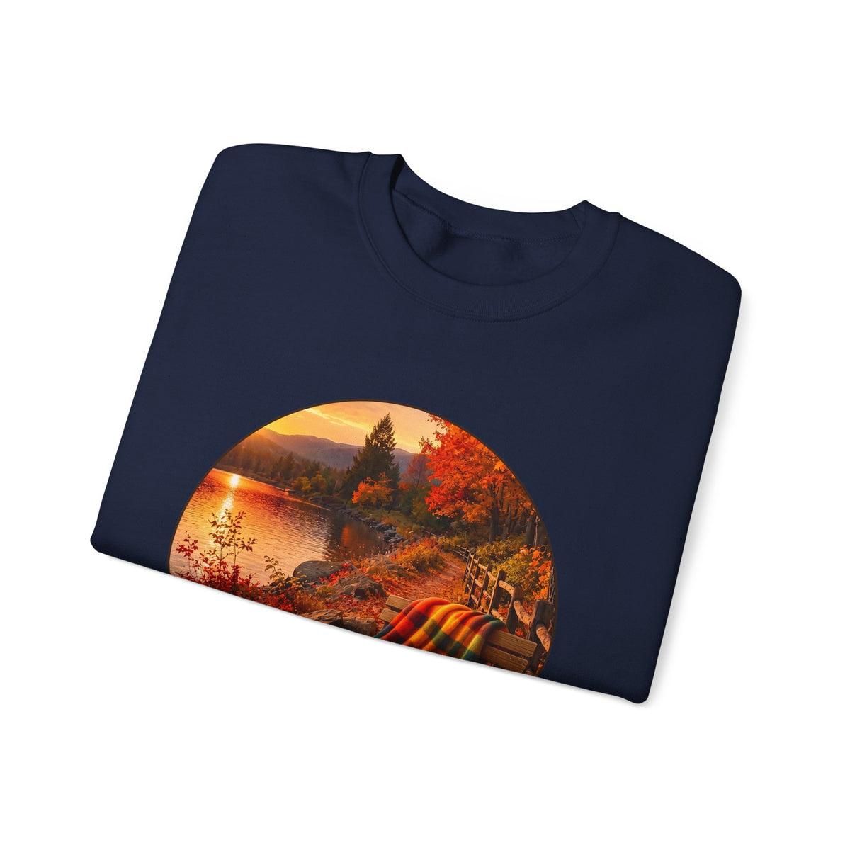 Autumn Lake Scenic Crewneck Sweatshirt