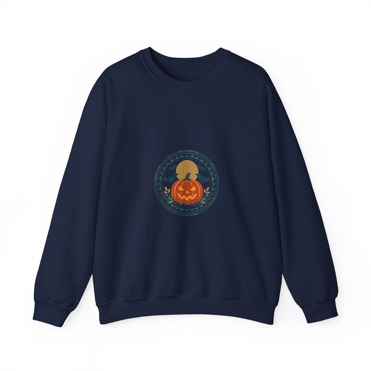 Haunted Hollow Crewneck — Vintage Halloween Badge