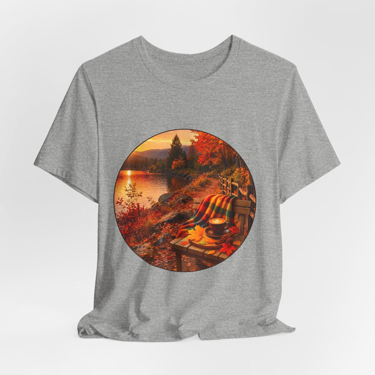 Autumn Lakeside Tee — Cozy Fall Picnic Scene