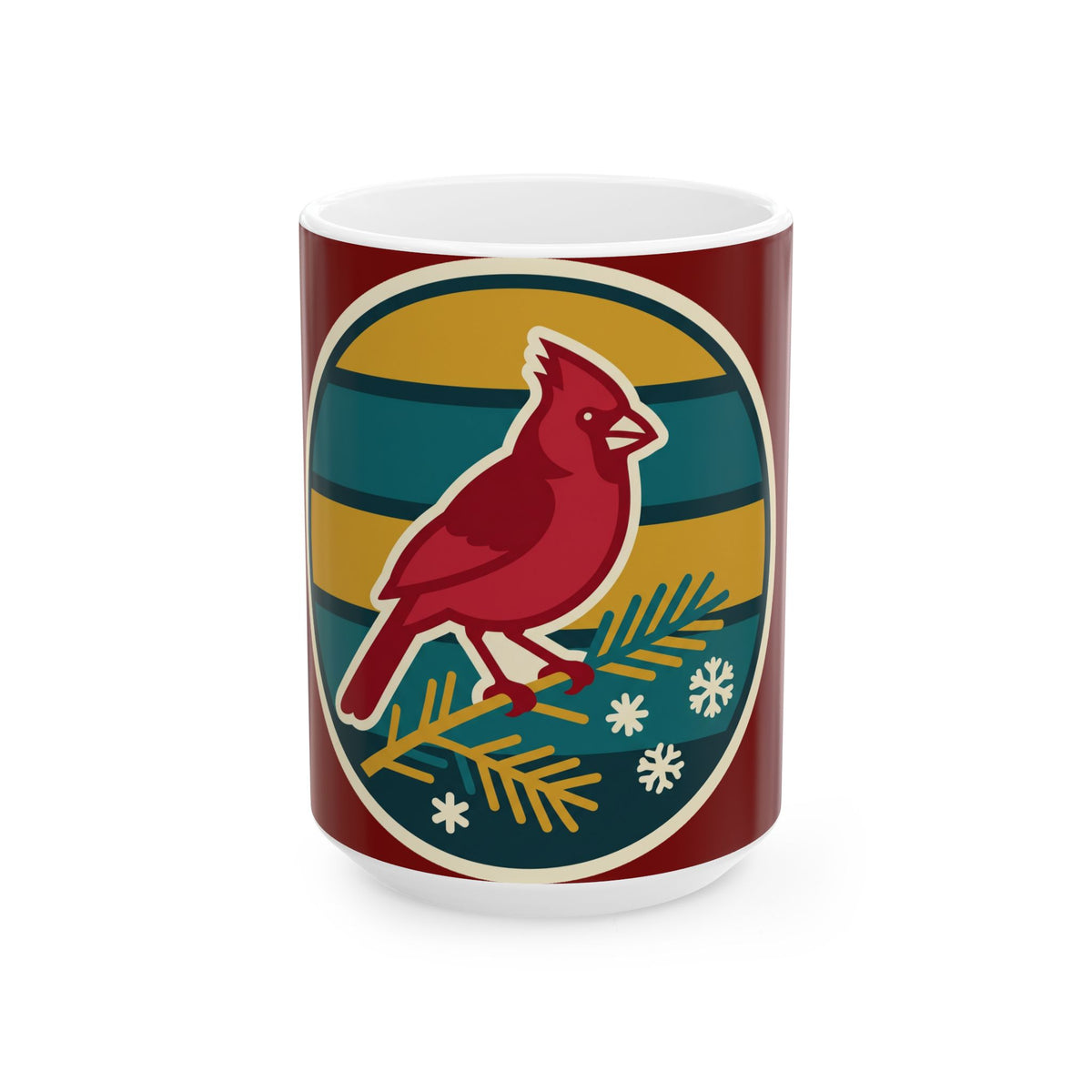 Cardinal Winter Mug – Holiday Ceramic Coffee Cup (11oz & 15oz)