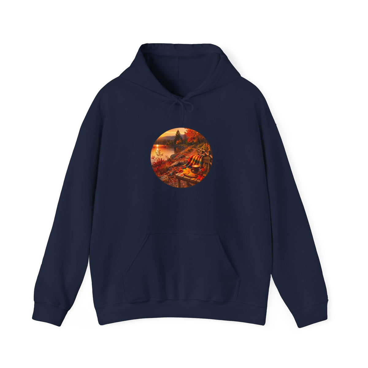 Autumn Cabin Hoodie — Cozy Fall Scenic Sweatshirt