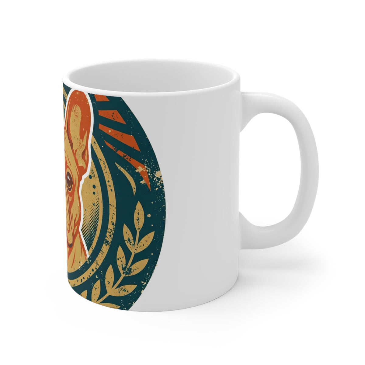 Bat Ears Mug — Vintage French Bulldog Badge