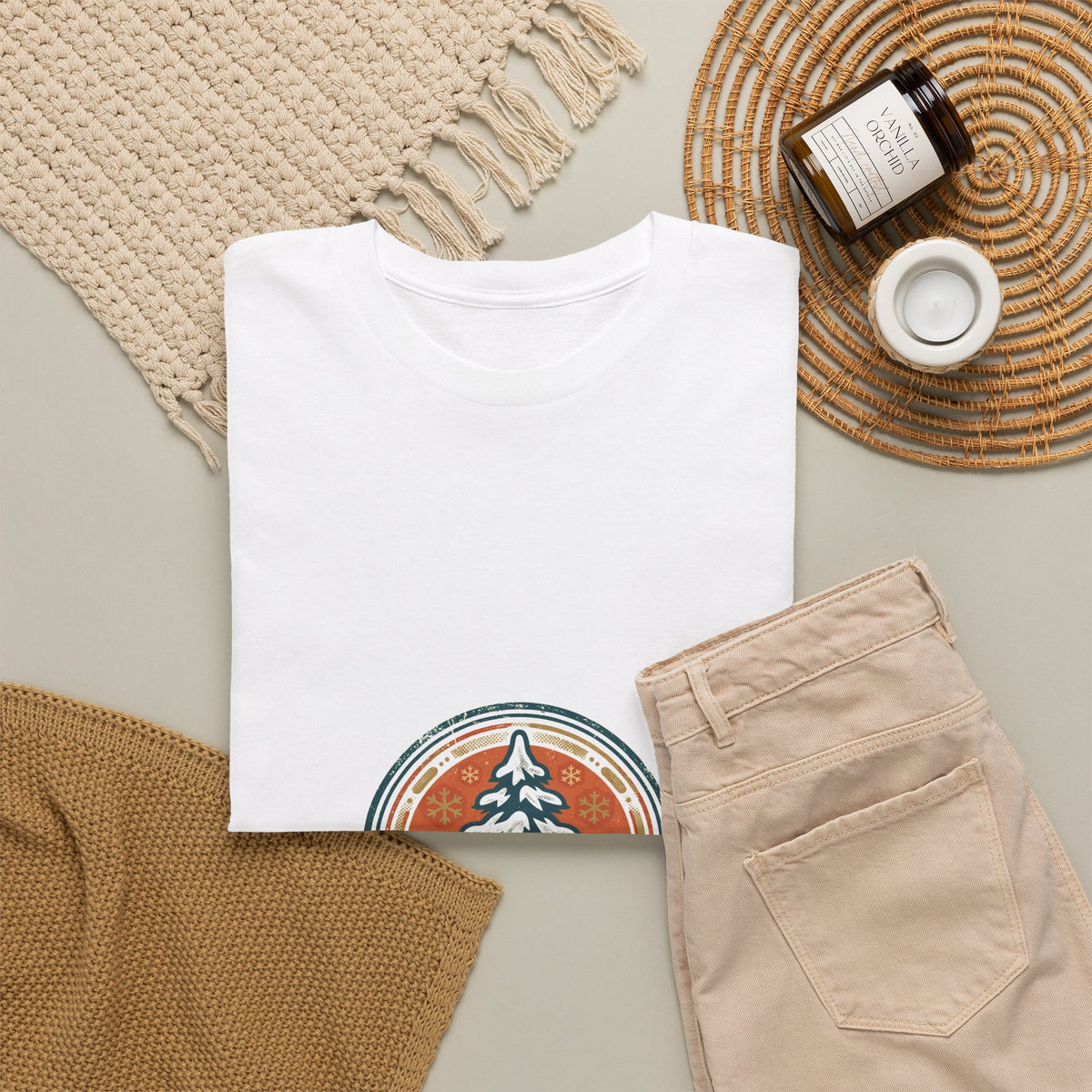 Yuletide Glow Tee — Vintage Christmas Badge