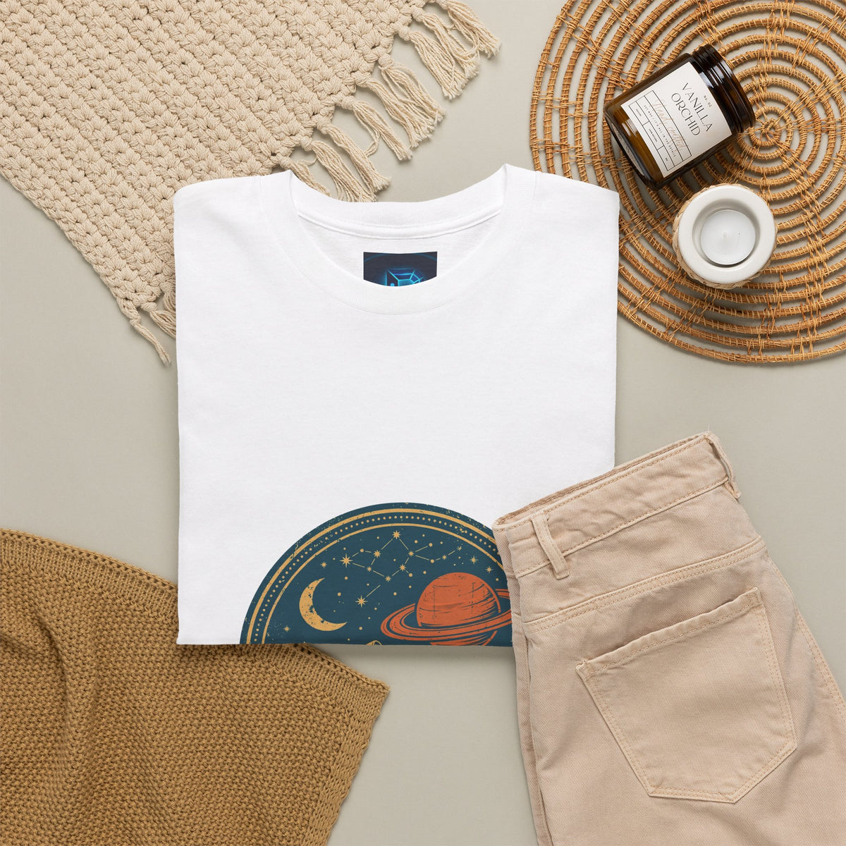 Night Sky Watcher Tee — Vintage Stargazing Badge