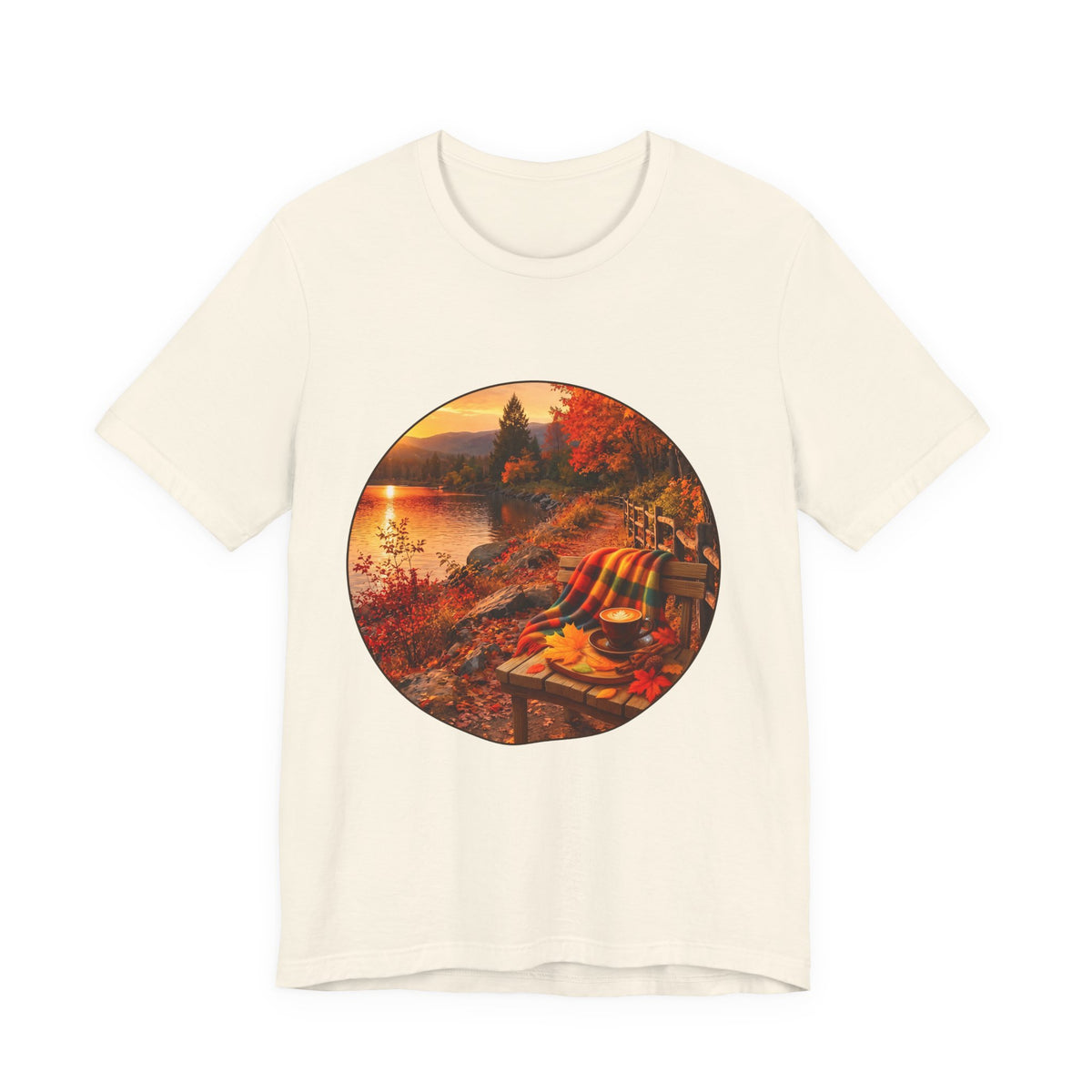 Autumn Lakeside Tee — Cozy Fall Picnic Scene