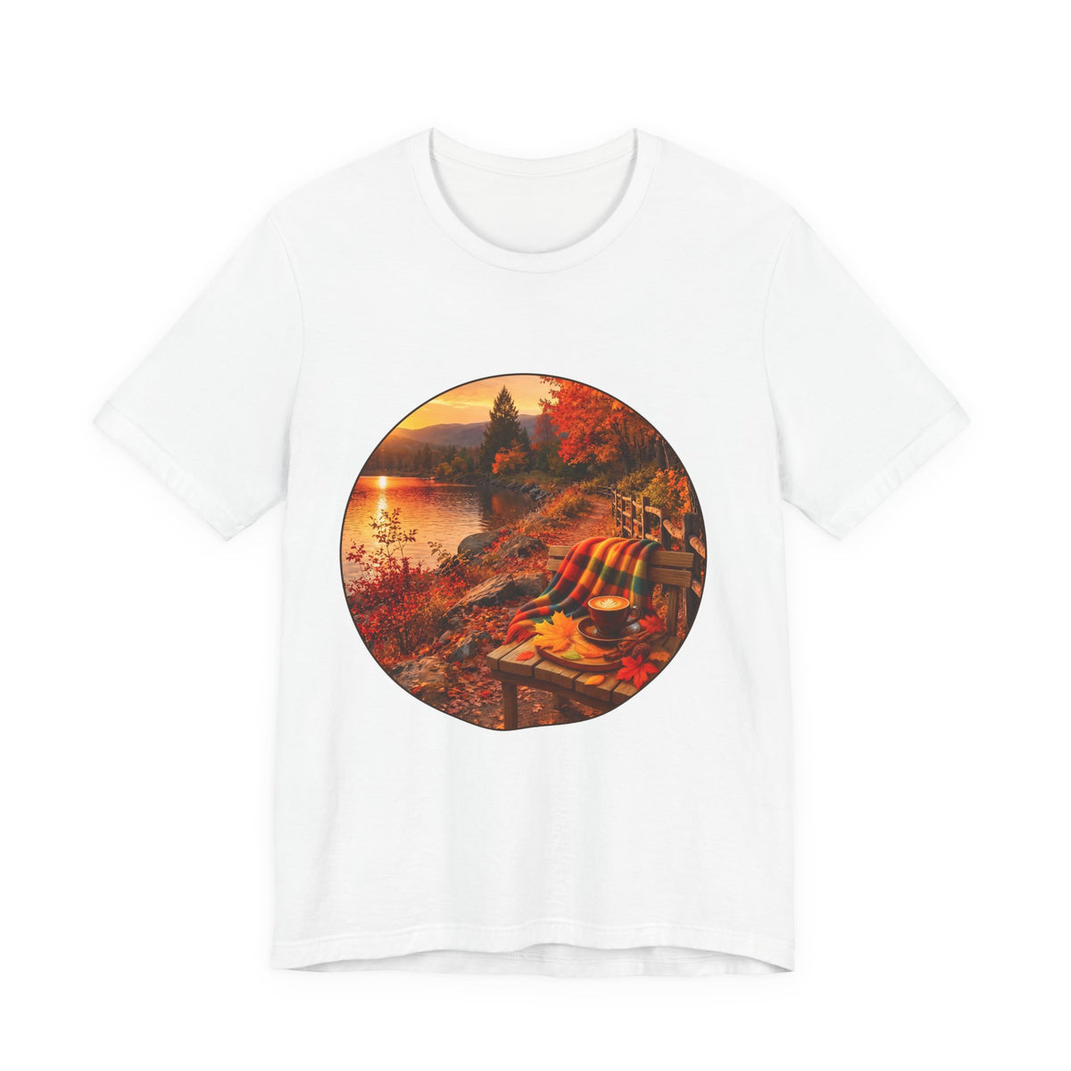 Autumn Lakeside Tee — Cozy Fall Picnic Scene