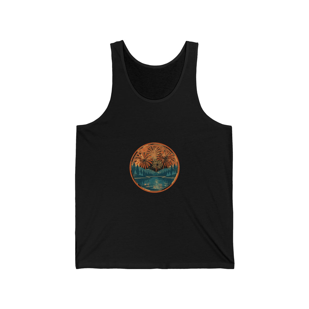Liberty Blaze Tank — Vintage July 4th Badge