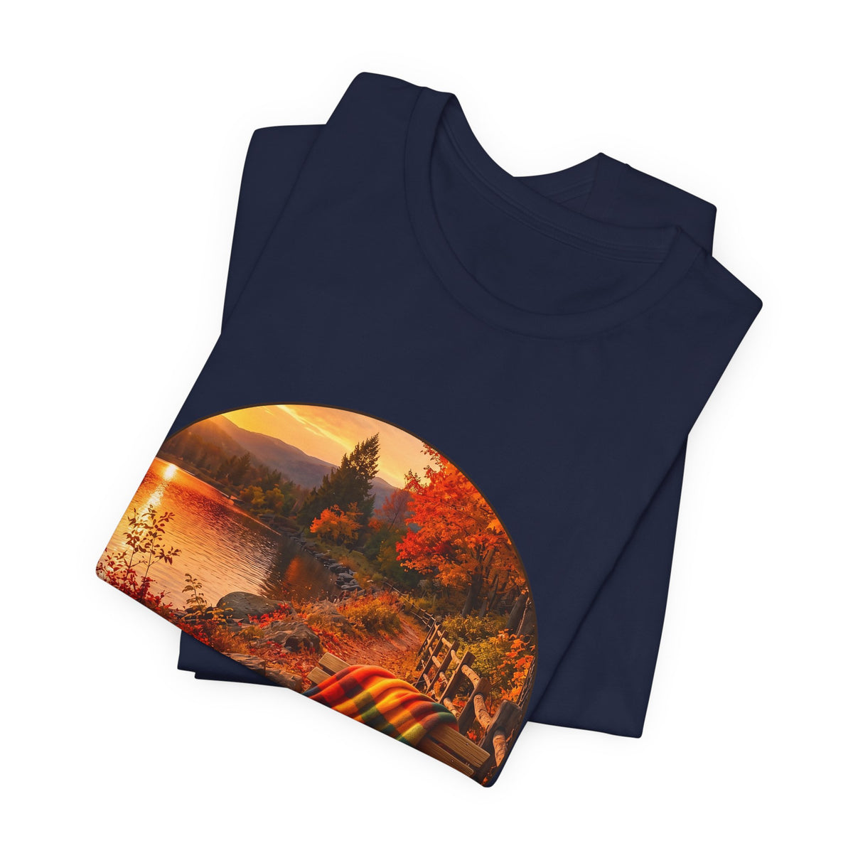 Autumn Lakeside Tee — Cozy Fall Picnic Scene