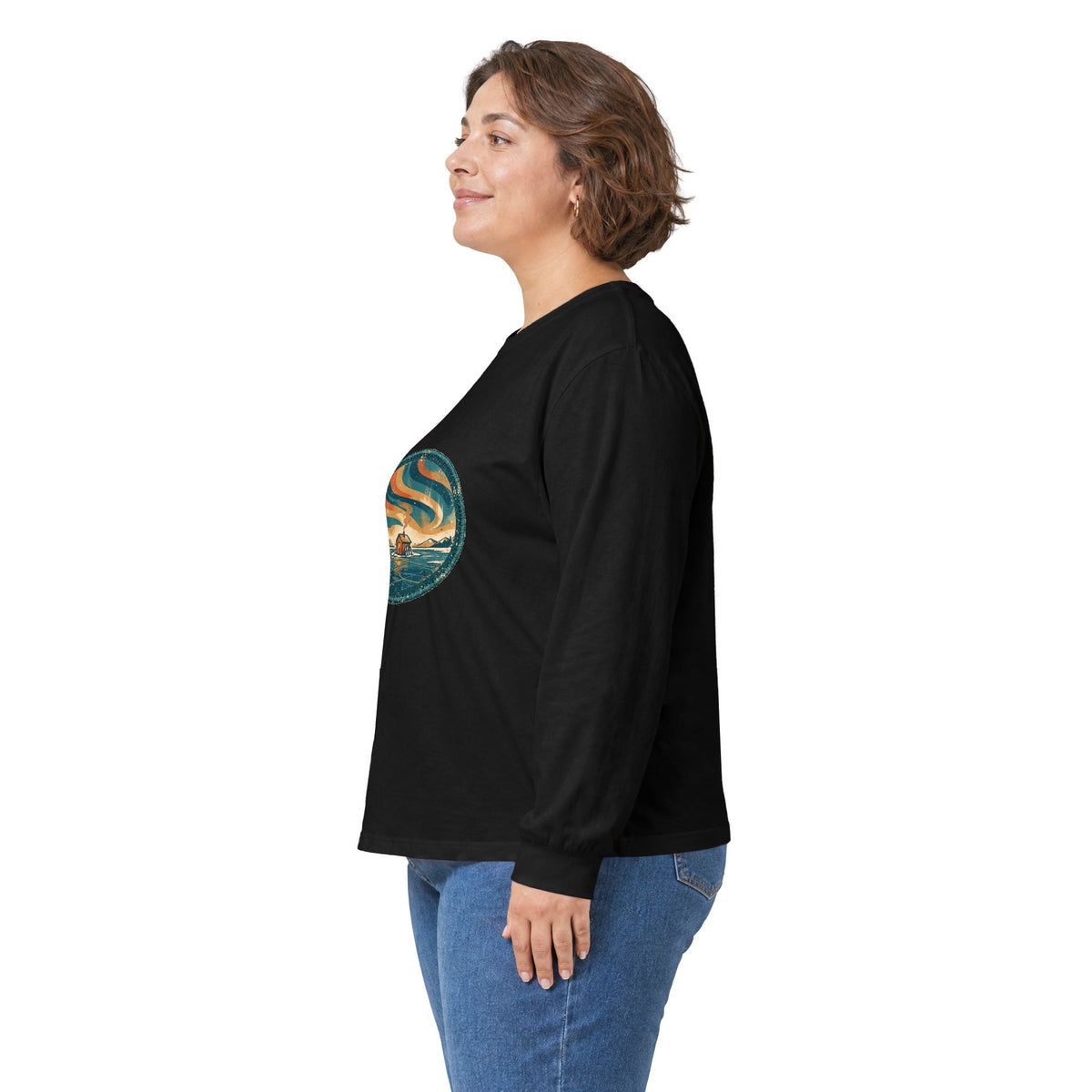 Hardwater Season Long Sleeve — Vintage Ice Fishing Badge