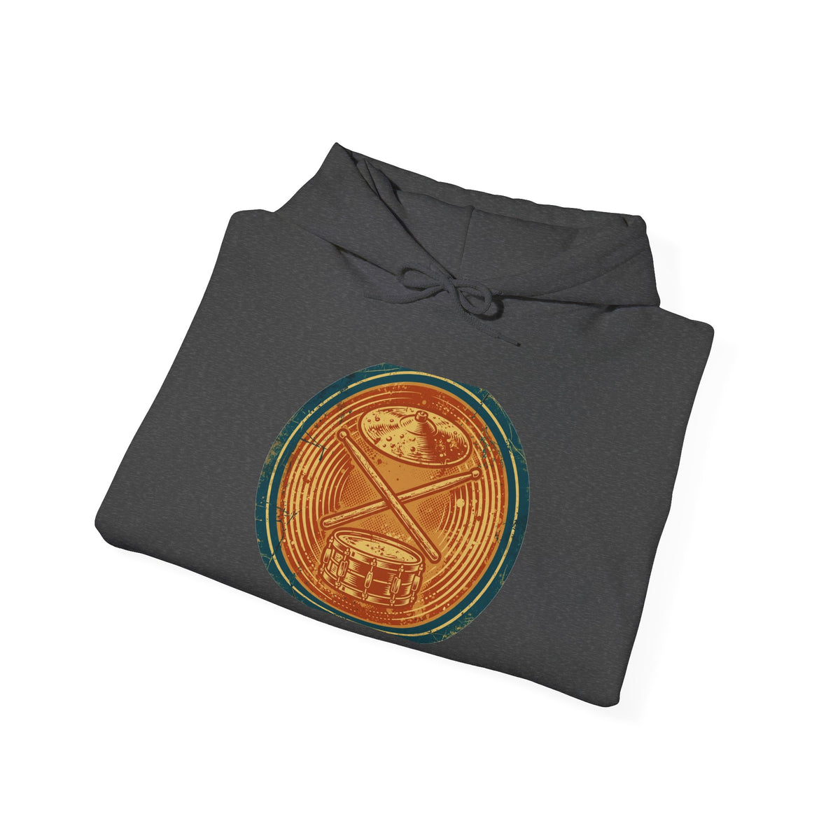 Backbeat Hoodie — Vintage Drum Badge