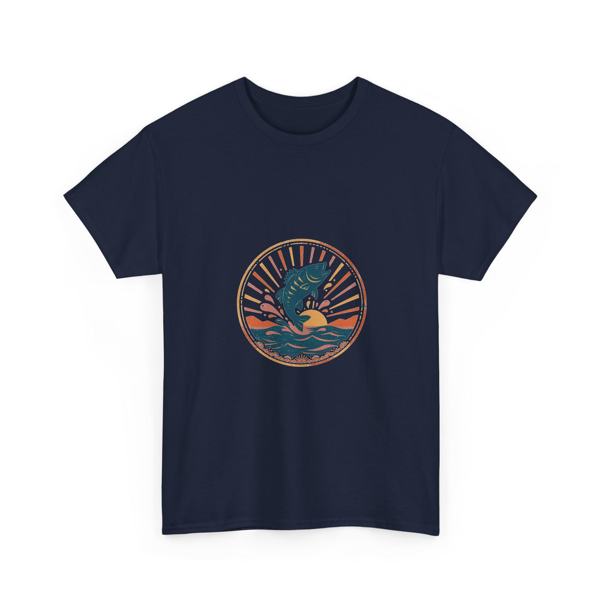 Sunset Bass Tee — Vintage Outdoor Badge