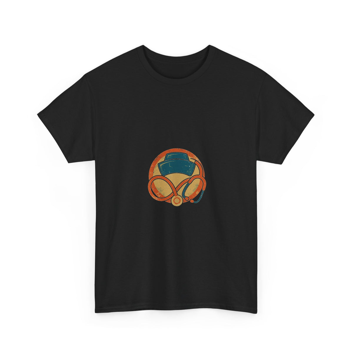 Night Shift Hero Tee — Vintage Nurse Badge