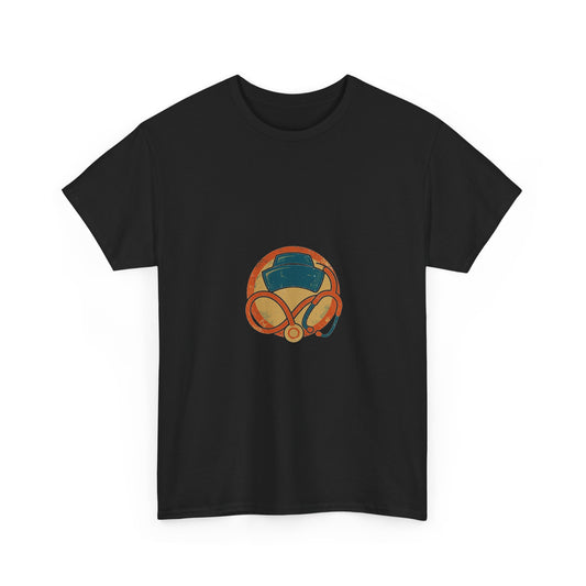 Night Shift Hero Tee — Vintage Nurse Badge