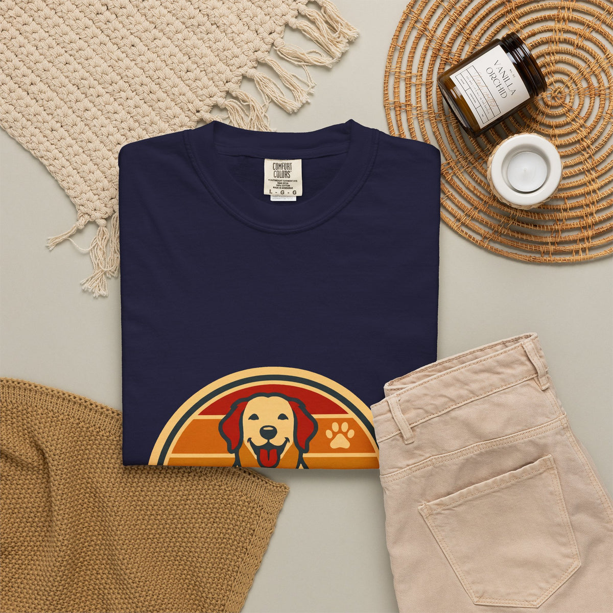 Retro Golden Retriever T-Shirt — Vintage Dog Lover Tee