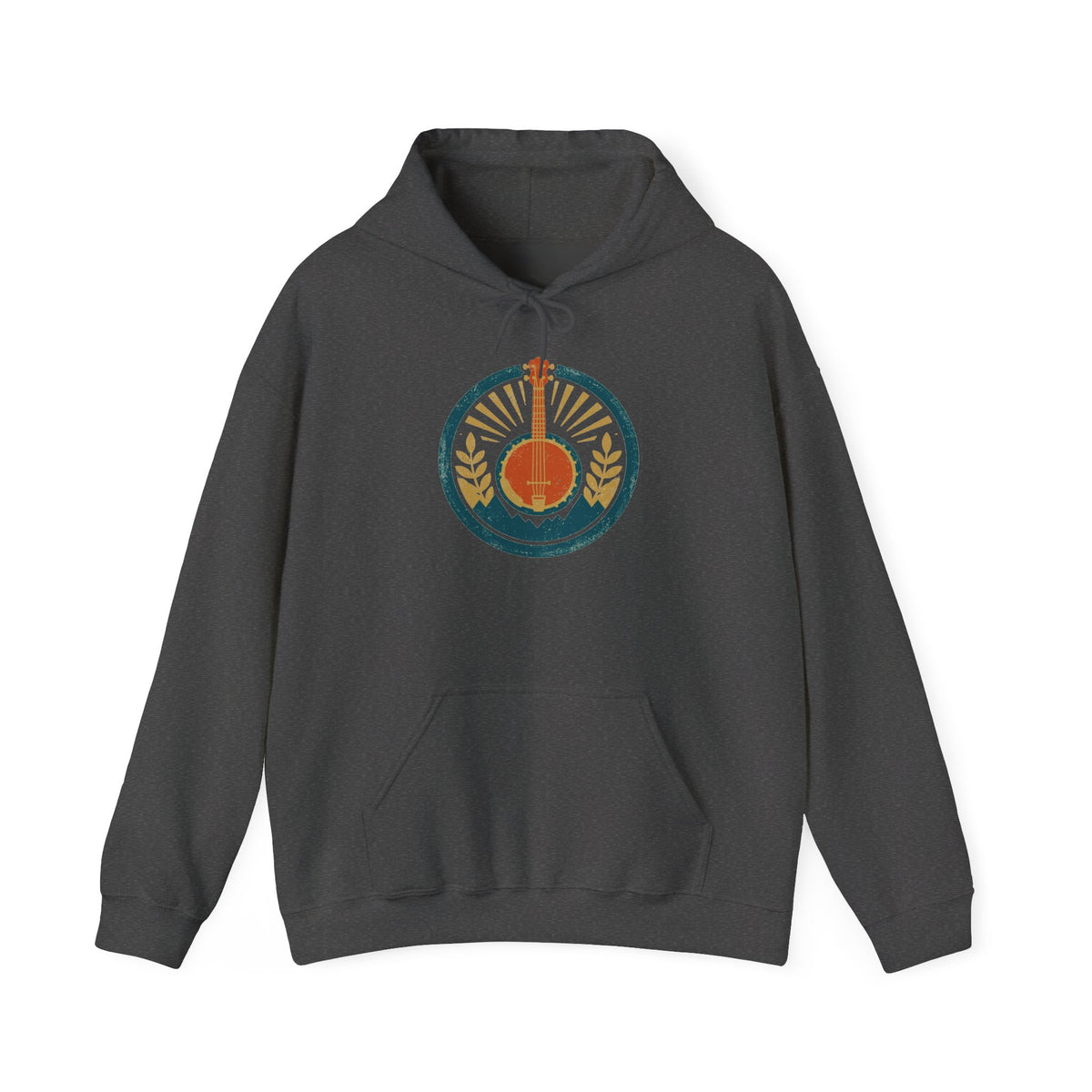 Dust & Strings Hoodie — Vintage Folk Badge