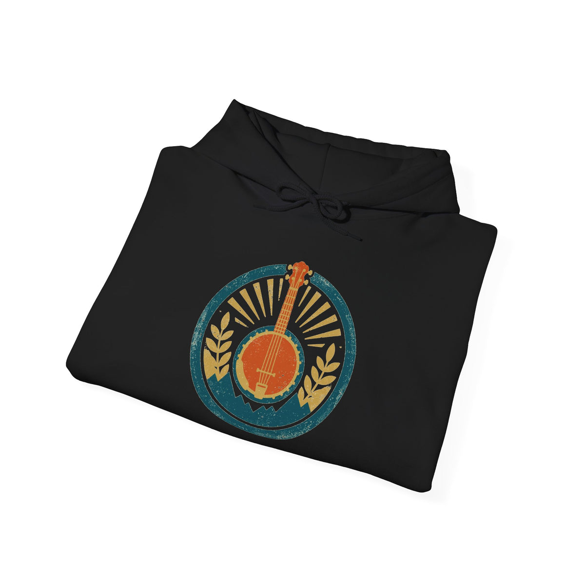 Dust & Strings Hoodie — Vintage Folk Badge