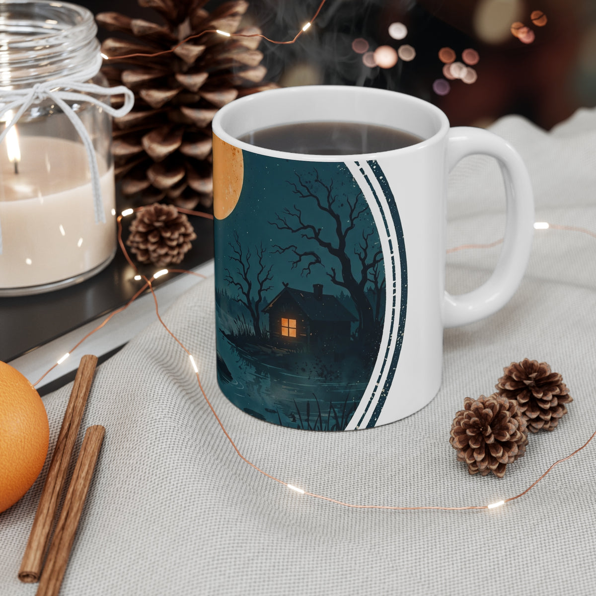 Spooky Lake Mug — Vintage Outdoor Badge