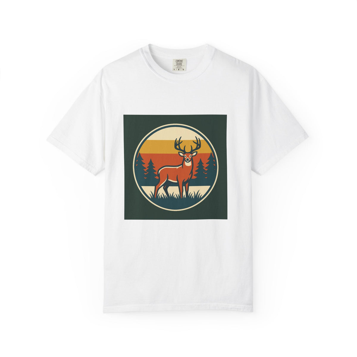 Deer Sunset Graphic T-Shirt