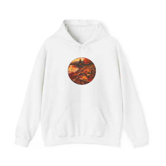 Autumn Cabin Hoodie — Cozy Fall Scenic Sweatshirt