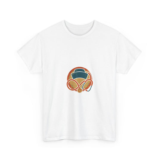 Night Shift Hero Tee — Vintage Nurse Badge