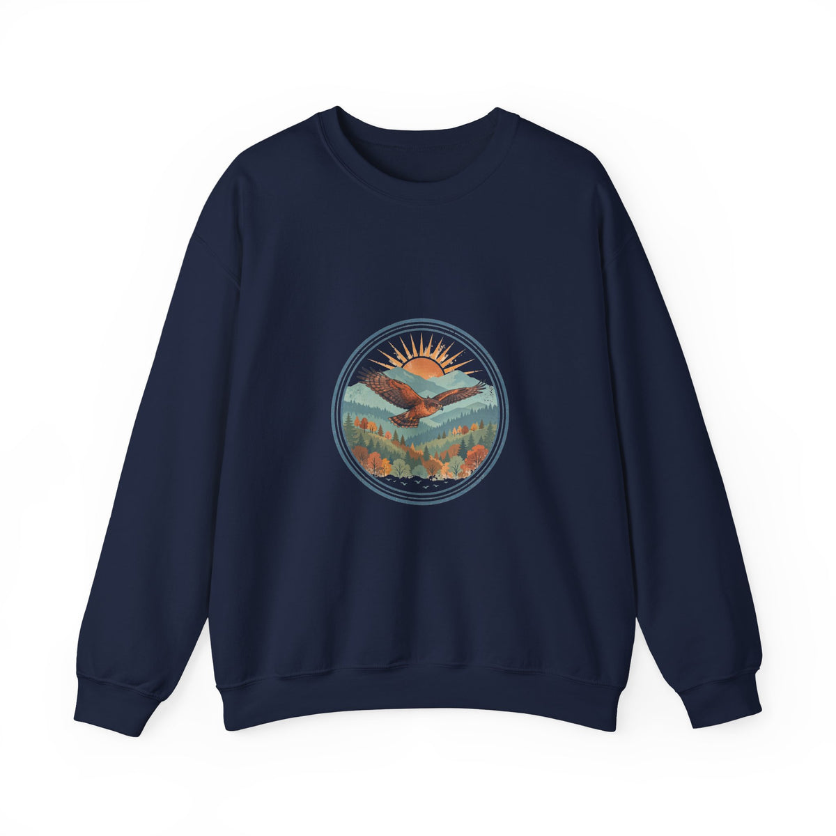 Hawk Watch Crewneck — Vintage Outdoor Badge