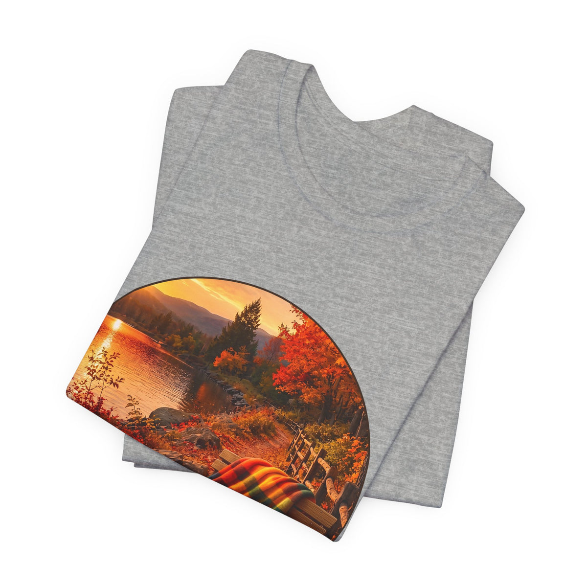 Autumn Lakeside Tee — Cozy Fall Picnic Scene