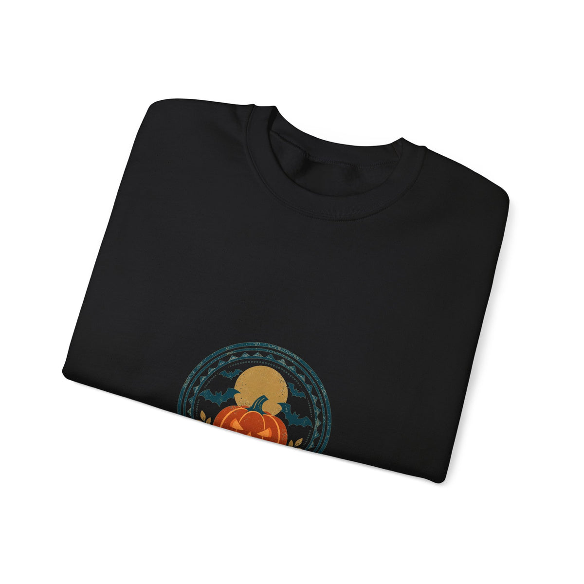 Haunted Hollow Crewneck — Vintage Halloween Badge