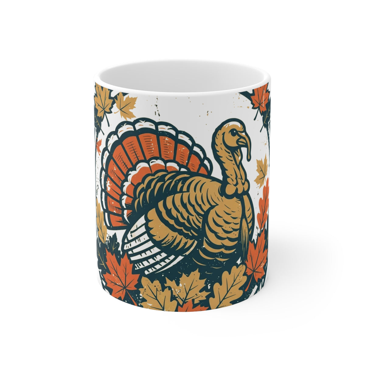 Gather Round Mug — Vintage Thanksgiving Badge