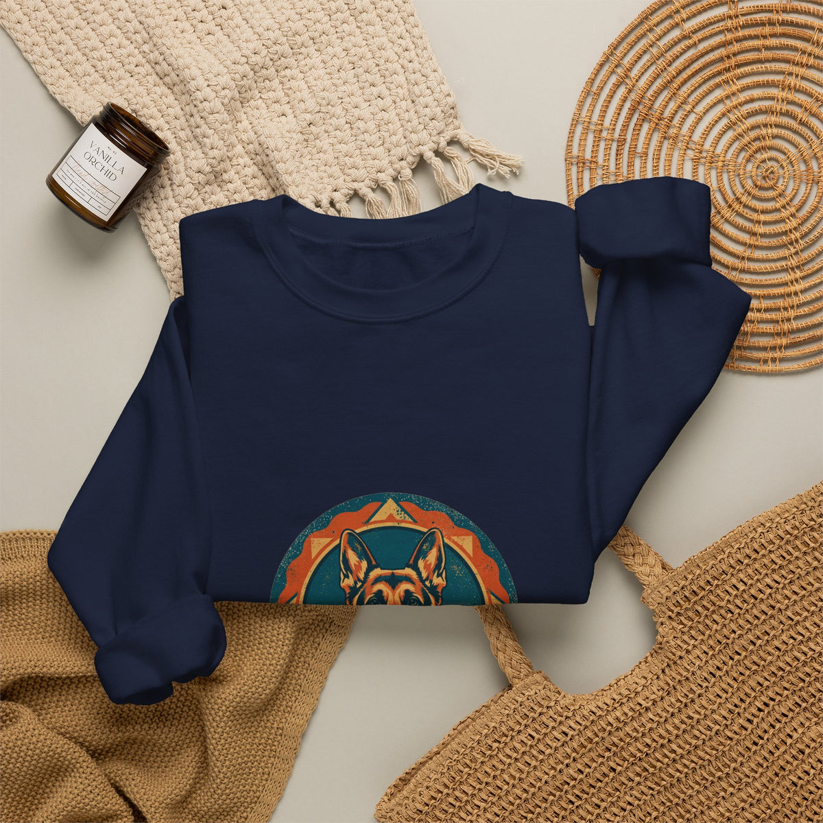 Loyal Guardian Crewneck — Vintage Shepherd Badge