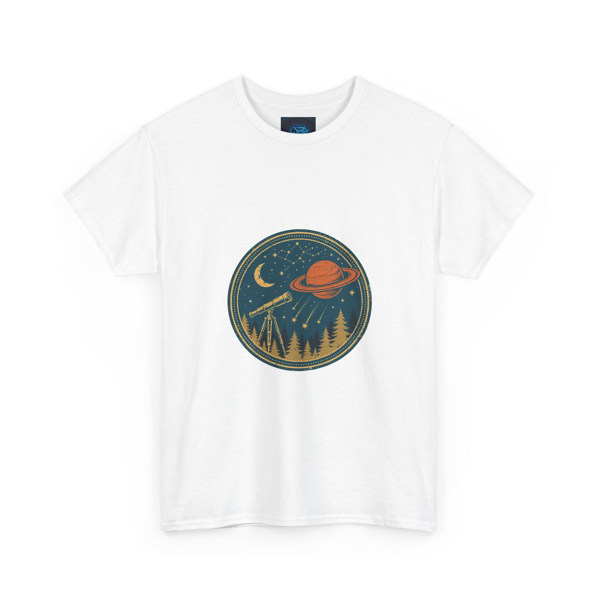 Night Sky Watcher Tee — Vintage Stargazing Badge