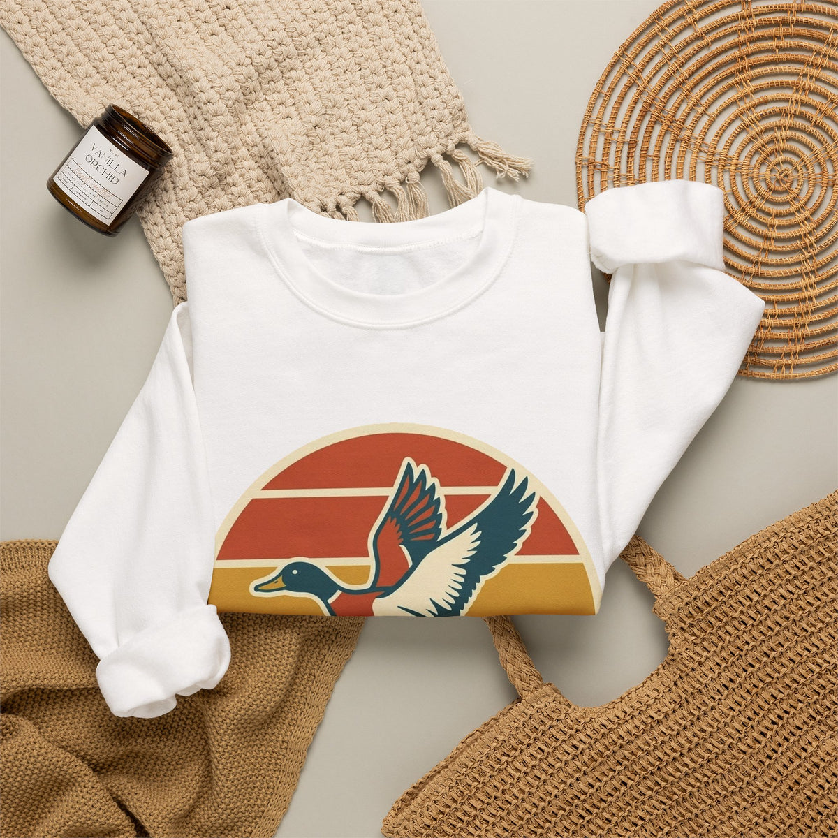 Duck Sunset Crewneck Sweatshirt