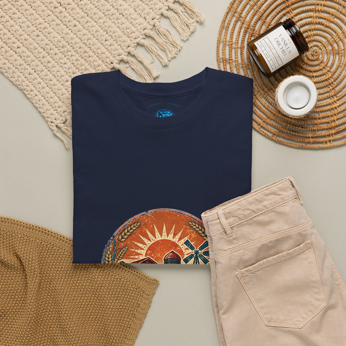 Field & Furrow Tee — Vintage Farmer Badge