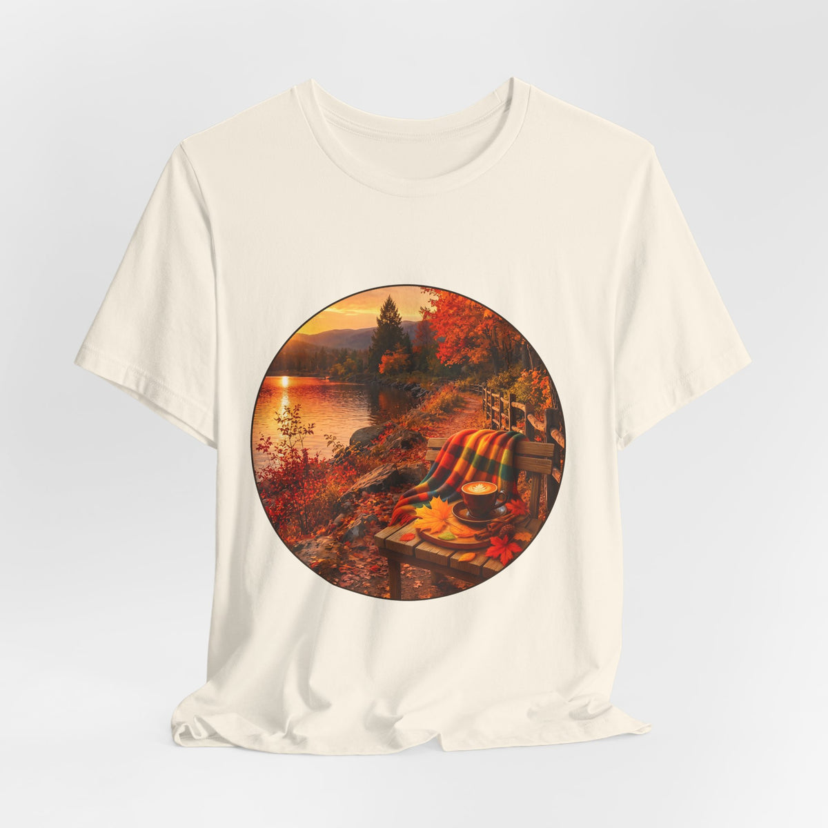 Autumn Lakeside Tee — Cozy Fall Picnic Scene