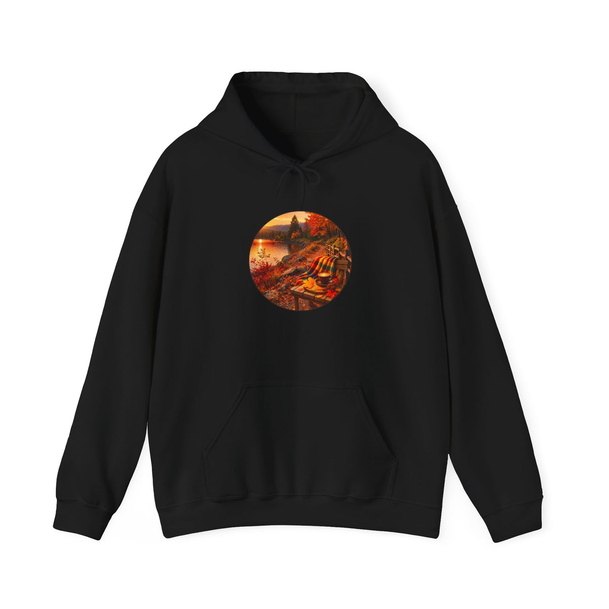 Autumn Cabin Hoodie — Cozy Fall Scenic Sweatshirt