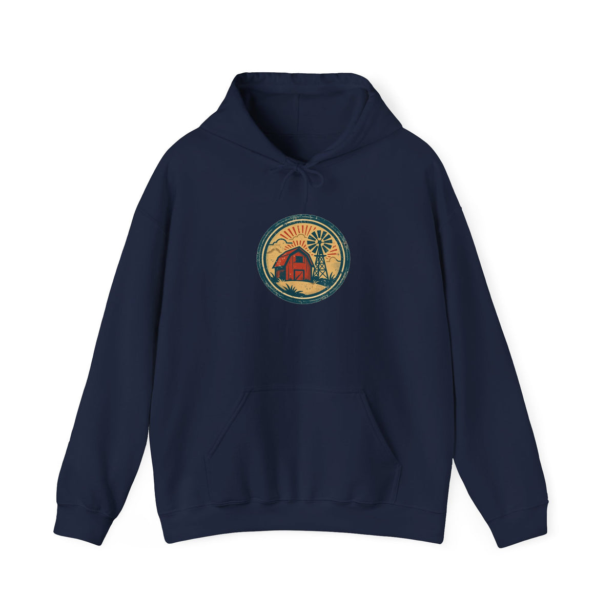Rooted & Rising Hoodie — Vintage Homestead Badge